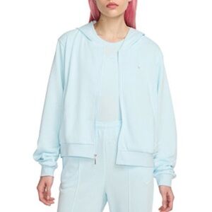 Nike Sportswear Chill Terry Loose Full-Zip French Terry Hoodie Sz XL Sky Blue